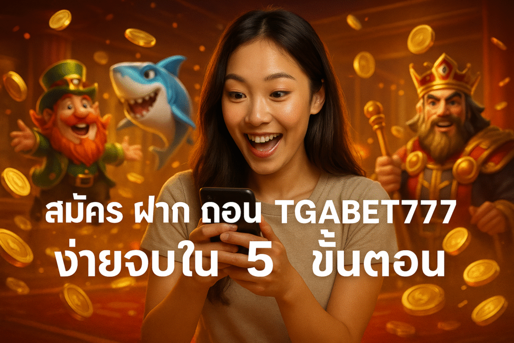 สมัคร ฝาก ถอน TGABET777 ง่ายจบใน 5 ขั้นตอน