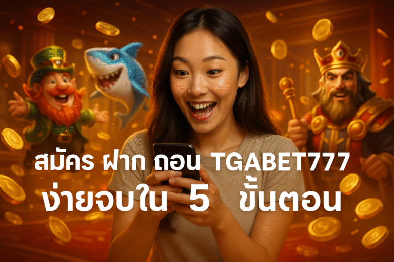 สมัคร ฝาก ถอน TGABET777 ง่ายจบใน 5 ขั้นตอน